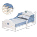 Kids Bed Frame – Blue and White | Stars, Balloon and ‘Sweet Hugs’ Backboard HOMCOM - Little and Giant Explorers HOMCOM