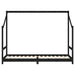 Kids Bed Frame in Black and Solid Wood Pine 2x(80 x 200cm) - Little and Giant Explorers vidaXL