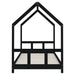 Kids Bed Frame in Black and Solid Wood Pine (90 x 190cm) - Little and Giant Explorers vidaXL