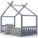 Kids Bed Frame in Grey and Solid Pine Wood (70 x 140cm) - Little and Giant Explorers vidaXL