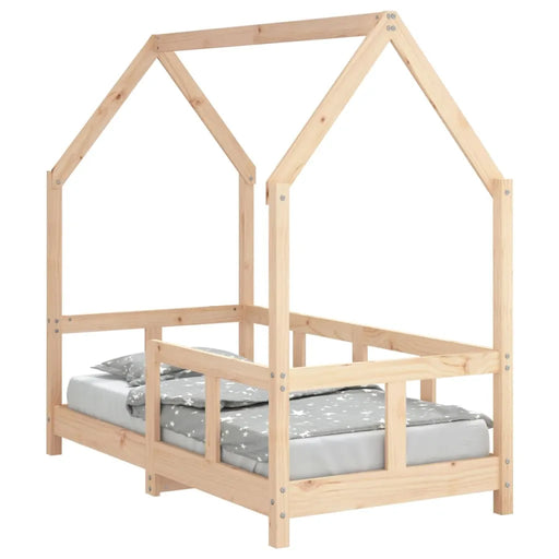 Kids Bed Frame in Solid Wood Pine (70 x 140cm) - Little and Giant Explorers vidaXL