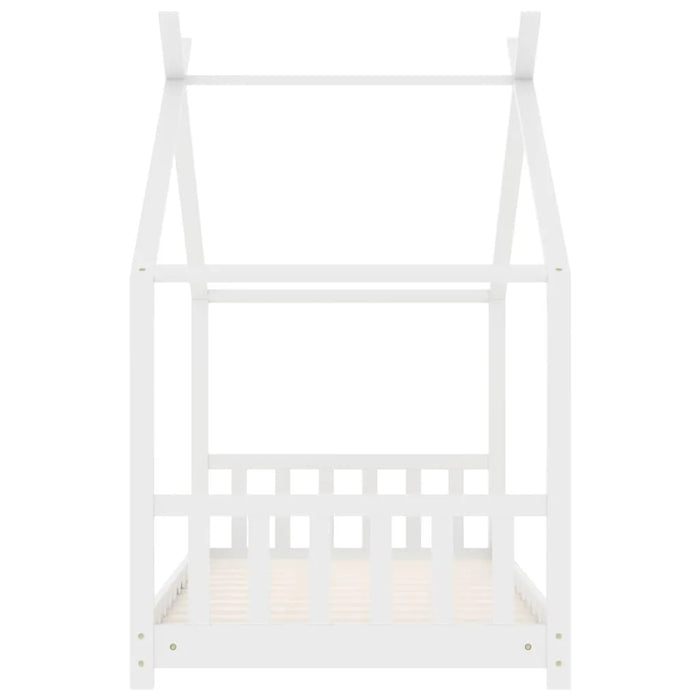 Kids Bed Frame in White and Solid Pine Wood (70 x 140cm) - Little and Giant Explorers vidaXL