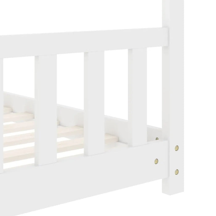 Kids Bed Frame in White and Solid Pine Wood (70 x 140cm) - Little and Giant Explorers vidaXL