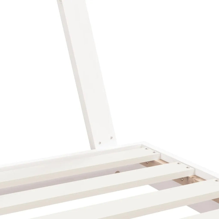 Kids Bed Frame in White and Solid Wood Pine (70 x 140cm) - Little and Giant Explorers vidaXL