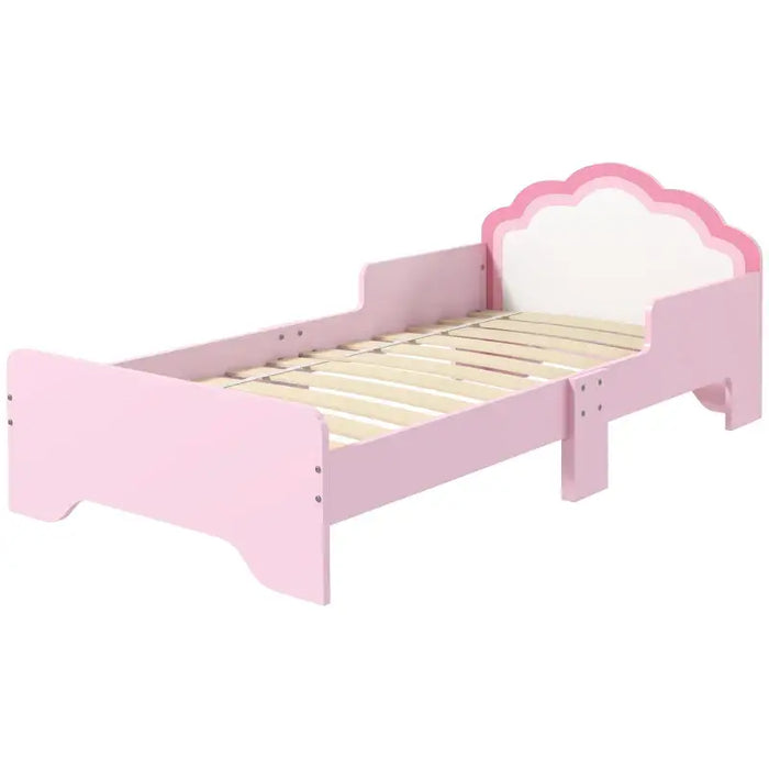 Kids Bed Frame – Pink Cloud-Design | Side Rails and Low-to-Ground Safety ZONEKIZ - Little and Giant Explorers ZONEKIZ