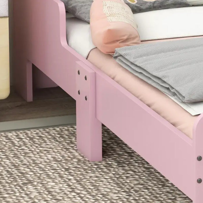 Kids Bed Frame – Pink Cloud-Design | Side Rails and Low-to-Ground Safety ZONEKIZ - Little and Giant Explorers ZONEKIZ