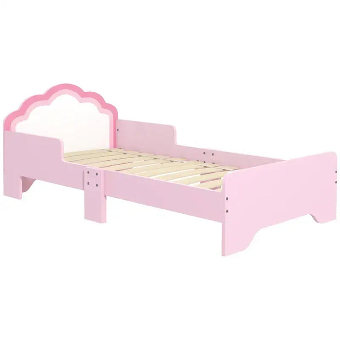 Kids Bed Frame – Pink Cloud-Design | Side Rails and Low-to-Ground Safety ZONEKIZ - Little and Giant Explorers ZONEKIZ