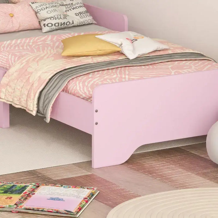 Kids Bed Frame – Pink Cloud-Design | Side Rails and Low-to-Ground Safety ZONEKIZ - Little and Giant Explorers ZONEKIZ