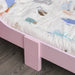 Kids Bed Frame – Princess Pink Design | Poplar Wood with Crown and Flower Print HOMCOM - Little and Giant Explorers HOMCOM