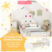 Kids Bed Frame – White Bunny-Design | Board with Side Rails ZONEKIZ - Little and Giant Explorers ZONEKIZ