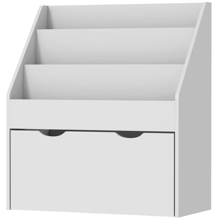 Kids Bookcase – Grey | 3-Shelf Storage Unit with Rolling Drawer AIYAPLAY - Little and Giant Explorers AIYAPLAY
