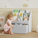 Kids Bookcase – Grey | 3-Shelf Storage Unit with Rolling Drawer AIYAPLAY - Little and Giant Explorers AIYAPLAY