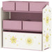 Kids Bookcase with 6 Fabric Boxes – Pink | Three-Tier Storage Shelf with Cartoon Design AIYAPLAY - Little and Giant Explorers AIYAPLAY