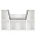 Kids Bookcase with Seat | 6-Cube Storage Shelf with Cushioned Reading Nook COSTWAY - Little and Giant Explorers Costway
