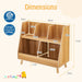 Kids Bookshelf and Toy Storage Organiser | Wooden 2-in-1 Bookcase with 5 Cubes COSTWAY - Little and Giant Explorers Costway