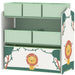 Kids Bookshelf – Green 3-Tier Storage Unit with 6 Fabric Boxes | Cartoon Theme AIYAPLAY - Little and Giant Explorers AIYAPLAY