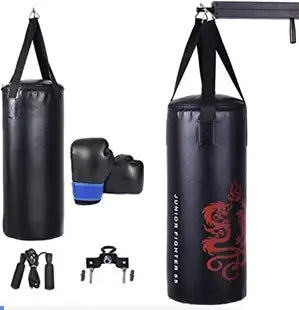 Kids Boxing Set | Punching Bag, Gloves, Hook and Jump Rope COSTWAY - Little and Giant Explorers Costway