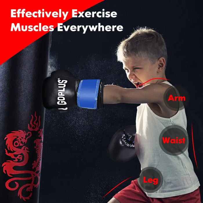 Kids Boxing Set | Punching Bag, Gloves, Hook and Jump Rope COSTWAY - Little and Giant Explorers Costway