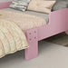 Kids Cat Design Bed with Guardrails in Pink (74 x 143cm) - Little and Giant Explorers ZONEKIZ