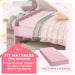 Kids Cat Design Bed with Guardrails in Pink (74 x 143cm) - Little and Giant Explorers ZONEKIZ