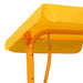Yellow swing seat frame with sunshade canopy for kids outdoor garden patio