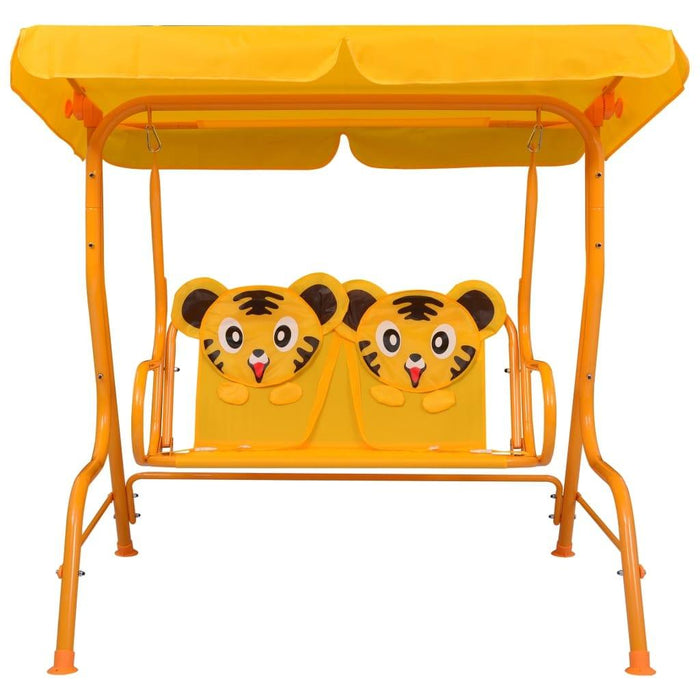 Kids 'Cheetah' Swing Bench in Yellow - Little and Giant Explorers vidaXL