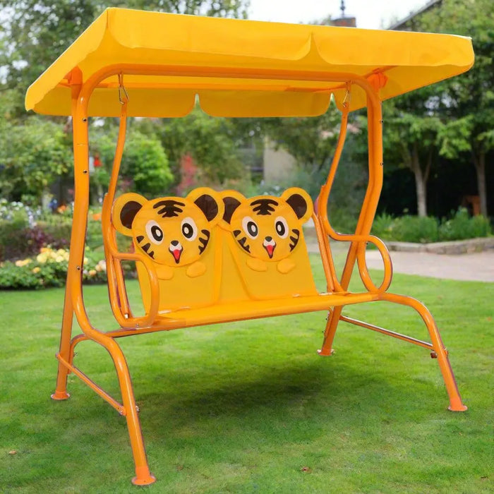 Kids 'Cheetah' Swing Bench in Yellow - Little and Giant Explorers vidaXL