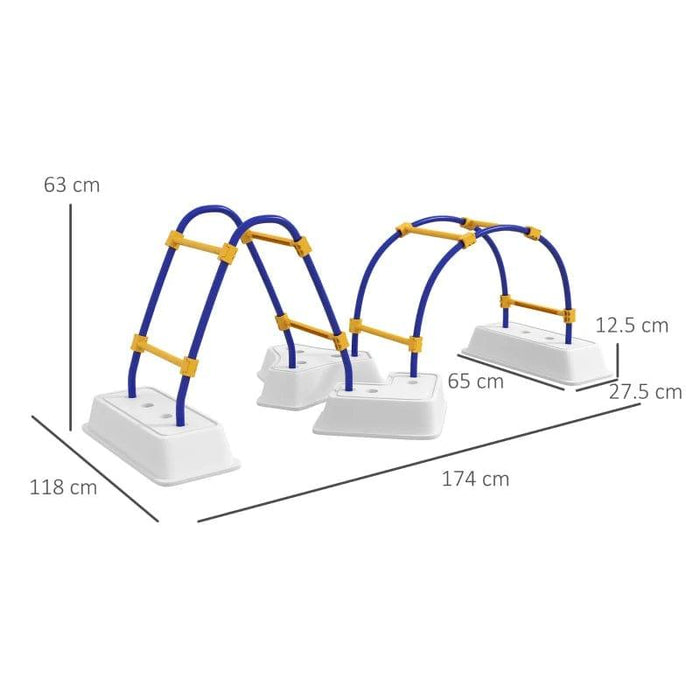 Kids Climbing Frame with Climbing Arch and Triangle Climber - Little and Giant Explorers Outsunny