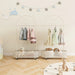 Kid Clothes Rack with 3 Adjustable Heights in White - Little and Giant Explorers Costway