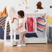 Kids Clothes Rail and 360° Rotation Free Standing Full Length Mirror - Little and Giant Explorers HOMCOM