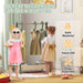 Kids Clothes Rail | Natural Wood with 3 Matching Hangers - Little and Giant Explorers AIYAPLAY