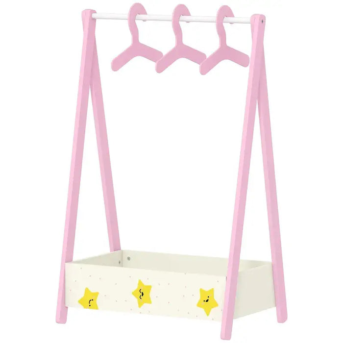 Kids Clothes Rail – Pink | Dress Up Organiser with Shelf and Hangers AIYAPLAY - Little and Giant Explorers AIYAPLAY