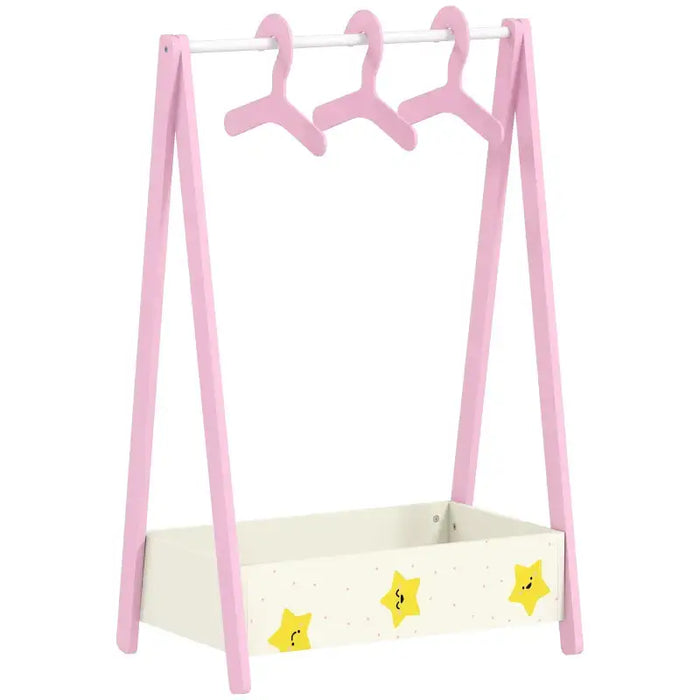 Kids Clothes Rail – Pink | Dress Up Organiser with Shelf and Hangers AIYAPLAY - Little and Giant Explorers AIYAPLAY