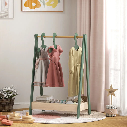 Kids Clothes Rail with 3 Hangers and Storage Shelf - Little and Giant Explorers AIYAPLAY