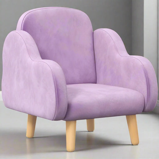 Cloud Shape Velvet Armchair in Purple - Little and Giant Explorers ZONEKIZ