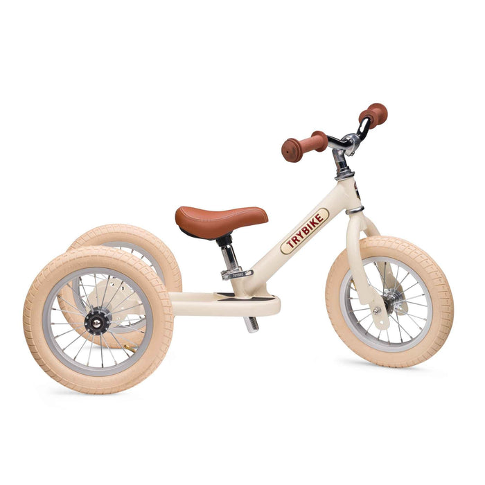 Convertible 2-in-1 Trike & Balance Bike in Vintage Cream - Matte - Little and Giant Explorers Trybike