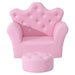 Kids 'Crown' Armchair with Footstool - Little and Giant Explorers HOMCOM