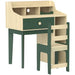 Kids Desk and Chair Set – Green and Natural Wood | Study Table with Shelves AIYAPLAY - Little and Giant Explorers AIYAPLAY