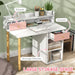 Kids Desk and Chair Set - Pink | Drawers and Shelves AIYAPLAY - Little and Giant Explorers AIYAPLAY