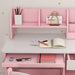 Kids Desk and Chair Set - Pink | Study Table with Storage ZONEKIZ - Little and Giant Explorers ZONEKIZ