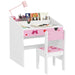 Kids Desk and Chair Set with Storage and Pull-Out Drawer in Pink - Little and Giant Explorers AIYAPLAY