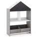 Kids Dollhouse Bookshelf Grey | Educational Storage with Creative Boards - Little and Giant Explorers Costway