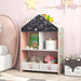 Kids Dollhouse Bookshelf – Pink Storage Unit | Chalkboard and Whiteboard COSTWAY - Little and Giant Explorers Costway