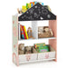 Kids Dollhouse Bookshelf – Pink Storage Unit | Chalkboard and Whiteboard COSTWAY - Little and Giant Explorers Costway