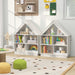 Kids Dollhouse Bookshelf – White | 3-Tier Storage Cabinet and Toy Organiser COSTWAY - Little and Giant Explorers Costway