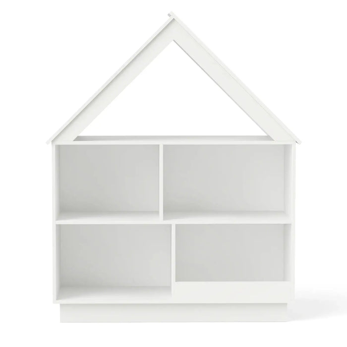 Kids Dollhouse Bookshelf – White | 3-Tier Storage Cabinet and Toy Organiser COSTWAY - Little and Giant Explorers Costway