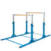 Kids Double Horizontal Bars - Blue | Gymnastic Parallel Bars - 220lbs Capacity COSTWAY - Little and Giant Explorers Costway
