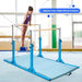 Kids Double Horizontal Bars - Blue | Gymnastic Parallel Bars - 220lbs Capacity COSTWAY - Little and Giant Explorers Costway