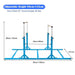 Kids Double Horizontal Bars - Blue | Gymnastic Parallel Bars - 220lbs Capacity COSTWAY - Little and Giant Explorers Costway