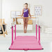 Kids Double Horizontal Bars - Pink | Gymnastic Parallel Bars - 220lbs Capacity COSTWAY - Little and Giant Explorers Costway